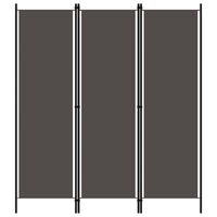 vidaXL Biombo divisor de 3 paneles gris antracita 150x180 cm