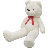 vidaXL Weicher XXL-Plüsch-Teddybär Weiß 135 cm