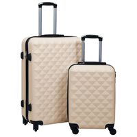 vidaXL Hartschalen-Trolley-Set 2 Stk. Golden ABS