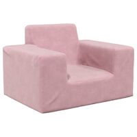 vidaXL sofa til børn blødt plys pink