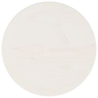 vidaXL Tampo de mesa pinho maciço Ø30x2,5 cm branco