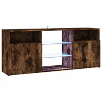 vidaXL TV-Schrank mit LED-Leuchten Räuchereiche 120x30x50 cm