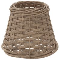 vidaXL Καπέλο Φωτιστικού Καφέ Ø15x12 εκ. από Wicker