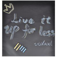 vidaXL Wall Sticker Blackboard 0.45 x 2 m 2 Rolls with Chalks