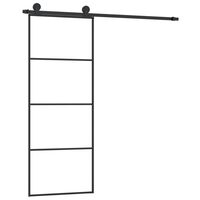 vidaXL Ușă glisantă cu set feronerie, 76x205 cm, sticlă ESG/aluminiu