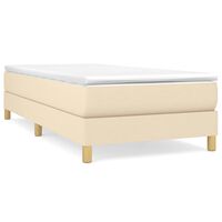 vidaXL Estructura de cama de tela color crema 80x200 cm