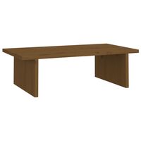 vidaXL Monitor Stand Honey Brown 50x27x15 cm Solid Wood Pine