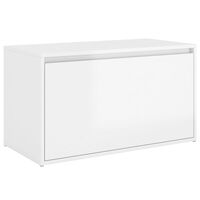 vidaXL Hall Bench 80x40x45 cm High Gloss White Engineered Wood