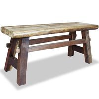 vidaXL Banco de madera maciza reciclada 100x28x43 cm