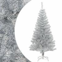 vidaXL Artificial Christmas Tree with Stand Silver 120 cm PET