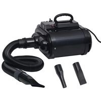 vidaXL Pet Dryer Double Motor Black