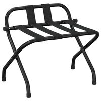 vidaXL Luggage Rack with Backrest Black 56x39x52 cm