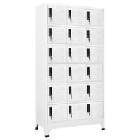 vidaXL Locker Cabinet White 90x40x180 cm Steel