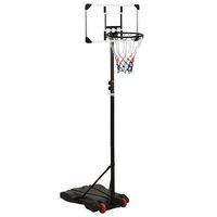 vidaXL Canasta de baloncesto policarbonato transparente 216-250 cm