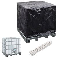 vidaXL Cobertura para recipiente IBC com 8 ilhós 116x100x120 cm