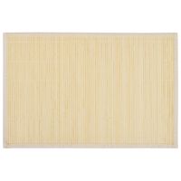 242107 6 Bamboo Placemats 30 x 45 cm Natural