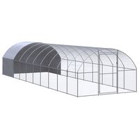 vidaXL Outdoor Chicken Coop 3x10x2 m Galvanised Steel