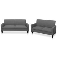 vidaXL 2-dijelni set sofa od tkanina tamnosivi