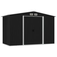 vidaXL Garden Storage Shed Anthracite Steel 257x205x178 cm