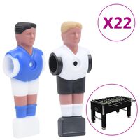 vidaXL spillerfigurer til bordfodbold til 15,9 mm stang 22 stk.