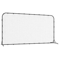 vidaXL Futbalová odrazová sieť čierna 366x90x183 cm HDPE