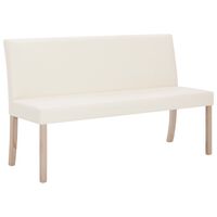 vidaXL Banco de cuero sintético 139,5 cm color crema