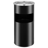 vidaXL Wall Ashtray Dustbin Steel 26 L Black