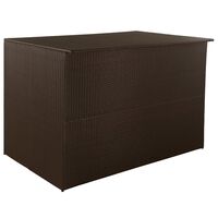 vidaXL Boîte de stockage de jardin marron 150x100x100cm Résine tressée