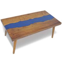 VidaXL Salongbord Teak Harpiks 100x50x40 cm