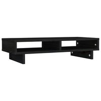 vidaXL Monitor Stand Black 60x27x14 cm Solid Wood Pine