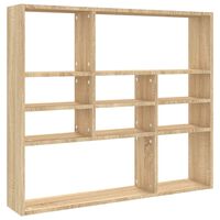 vidaXL Wandregal Sonoma-Eiche 90x16x78 cm Holzwerkstoff