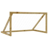 vidaXL Voetbaldoel met net 120x60x80 cm geïmpregneerd grenenhout