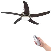 vidaXL Ornate Ceiling Fan with Light 128 cm Brown