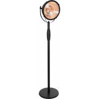 Sunred Stående terrassvärmare Indus 2100 W halogen svart