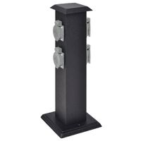 Black Garden Socket Pillar