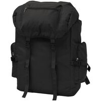 vidaXL Army-Style Backpack 65 L Black