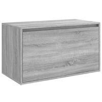 vidaXL Banco pasillo madera contrachapada gris Sonoma 80x40x45 cm