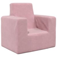 vidaXL sofa til børn blødt plys pink