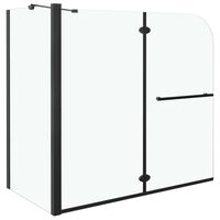 vidaXL Cabine de douche pliante ESG 120x68x130 cm noir