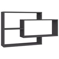 800326 vidaXL Wall Shelves Grey 104x20x58,5 cm Chipboard