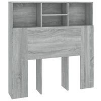 vidaXL Headboard Cabinet Grey Sonoma 100x19x103.5 cm