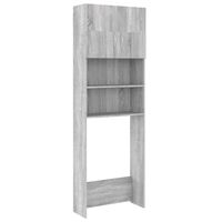 vidaXL Waschmaschinenschrank Grau Sonoma 64x25,5x190 cm