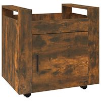 vidaXL Bürowagen Räuchereiche 60x45x60 cm Holzwerkstoff