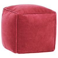 vidaXL Pouffe Cotton Velvet 40x40x40 cm Pink