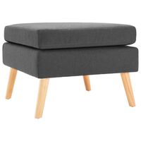 vidaXL Footstool Dark Grey Fabric