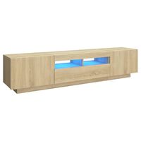 vidaXL TV skrinka s LED svetlami dub sonoma 180x35x40 cm