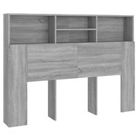 vidaXL Mueble cabecero gris Sonoma 140x19x103,5 cm