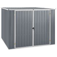 vidaXL Garden Shed Grey 195x198x159 cm Galvanised Steel