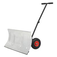 vidaXL Manual Snowplough with Wheels 100x44 cm