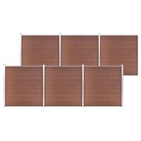 vidaXL Garden Fence WPC 1045x186 cm Brown